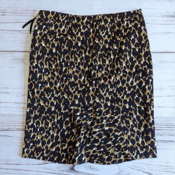 Ann Taylor Animal Print Trumpet Skirt sz 4P - Picture 1 of 6